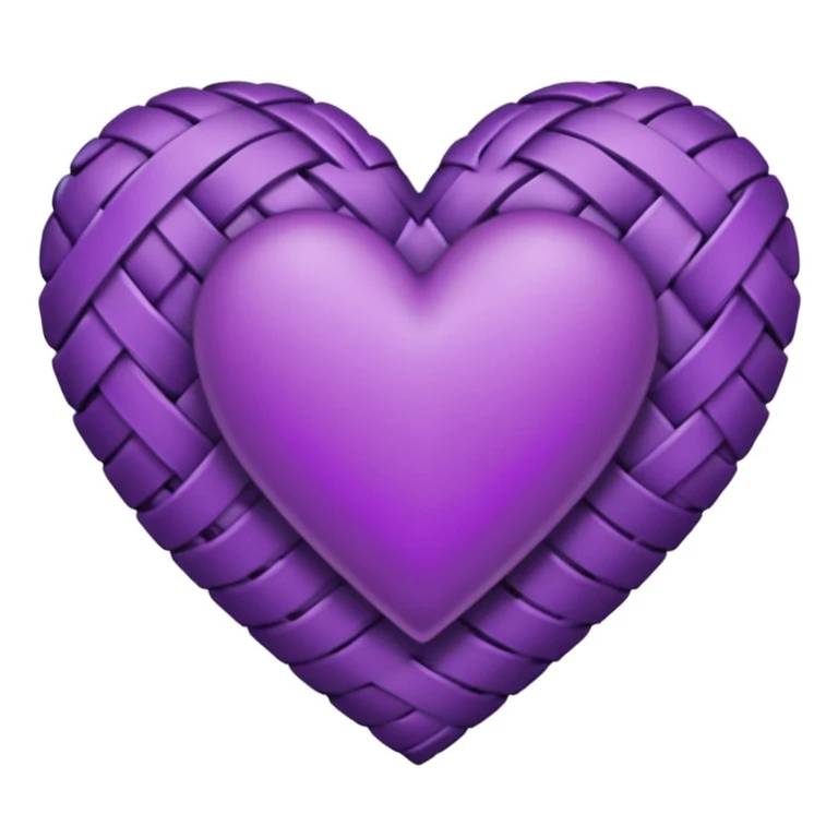 purple heart with a plaid pattern emoji
