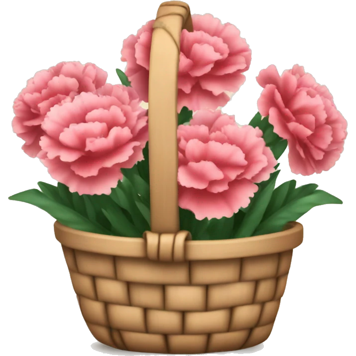 basket of carnations flowers emoji