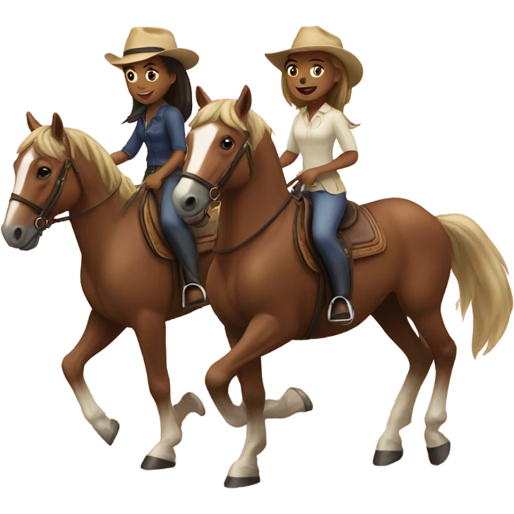 Two girl horse riders emoji