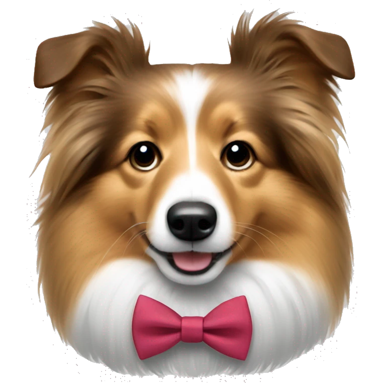 Sheltie with bowtie  emoji