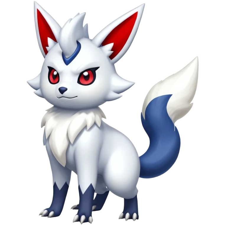 Shiny Zangoose-Absol-Meowstic-Fakémon-hybrid-creature (full body)  emoji