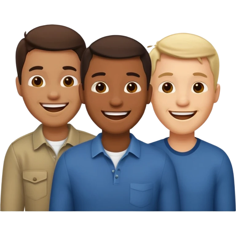 Three men friends emoji