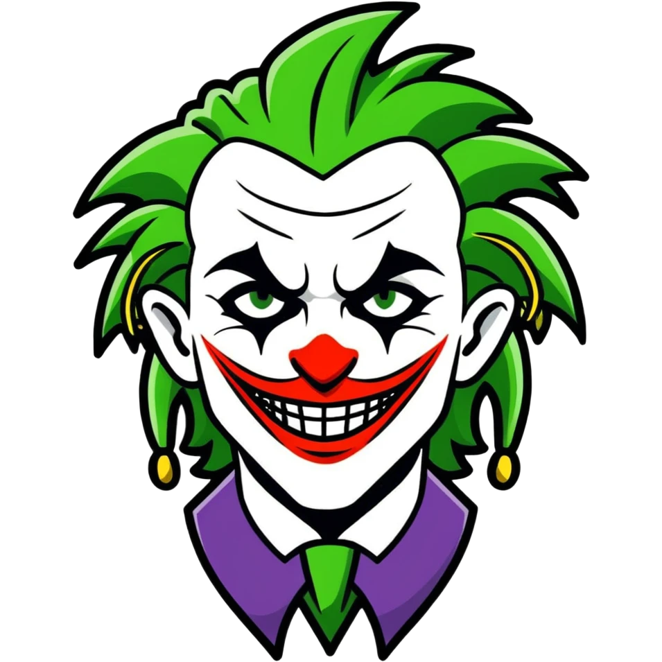 2019 movie joker with green dreadlocks emoji