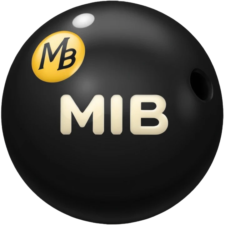 Black pull Ball with MB written on it. Nothing else no holes or anything. emoji
