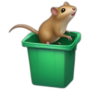 A shrew  throwing something in the bin emoji