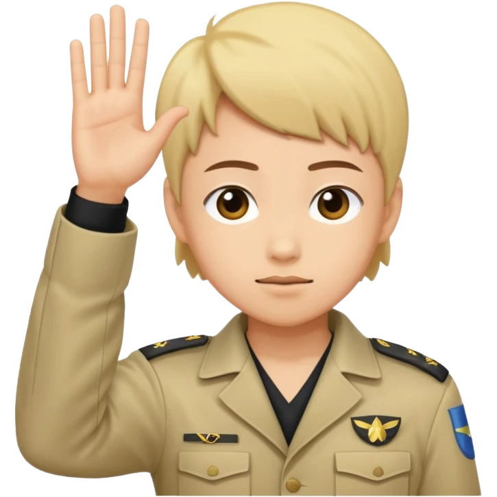 Shinzou wo sasageyo salute pose emoji