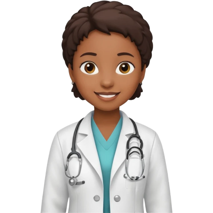 black female child doctor emoji