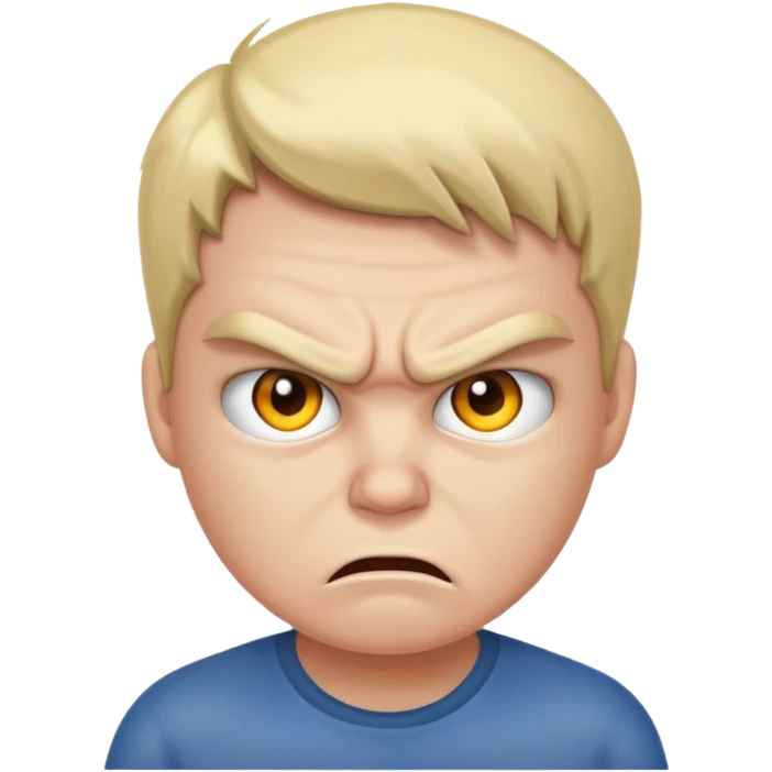 Angry with sad emoji