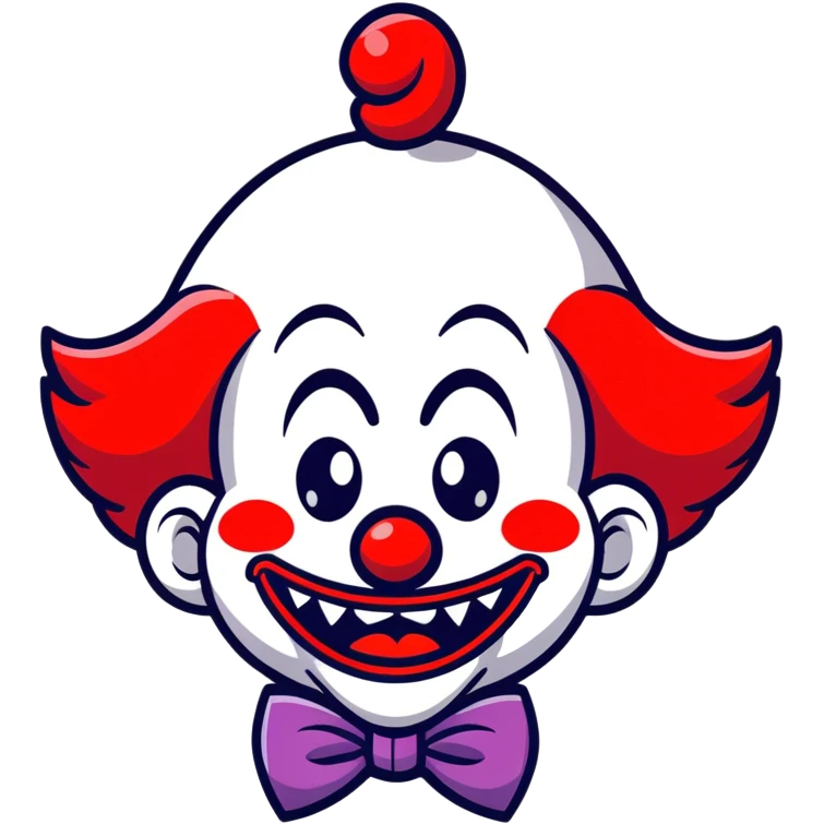 Hayes being scared by a clown emoji