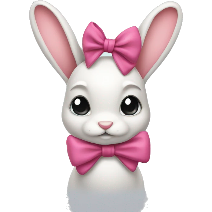 bunny with a bow emoji