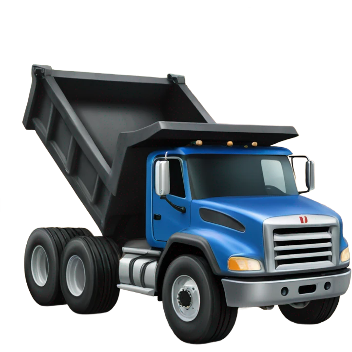 Rubber tire dump truck emoji