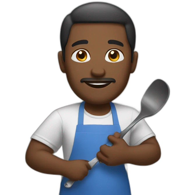black man cooking  emoji