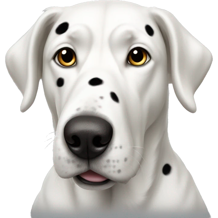 Large white dog with black spots emoji