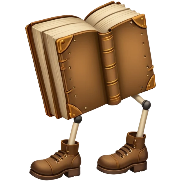 book with legs walking emoji