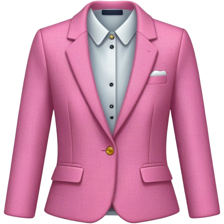 White background Pink tweed blazer emoji