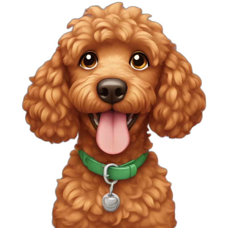 brown poodle with tigger and terrapin emoji