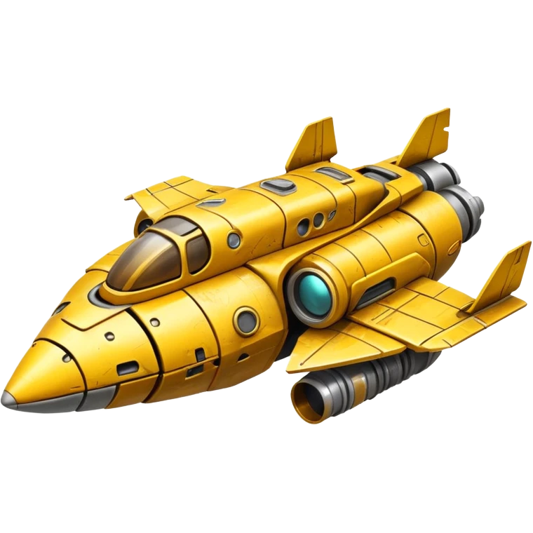 yellow futuristic scrap spaceship  emoji