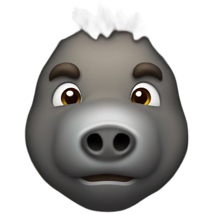a wild boar with iron armor emoji