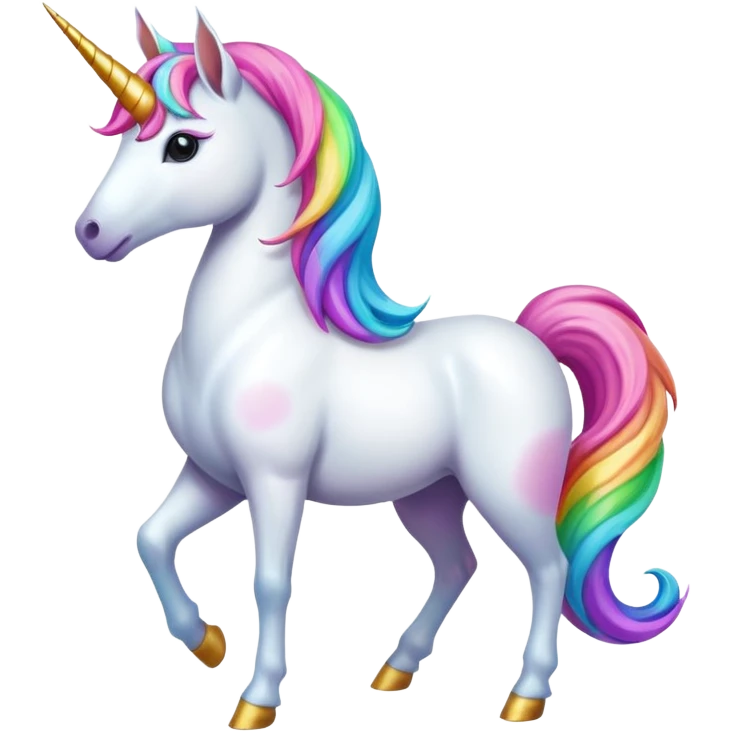Unicornio sexy y colorido emoji