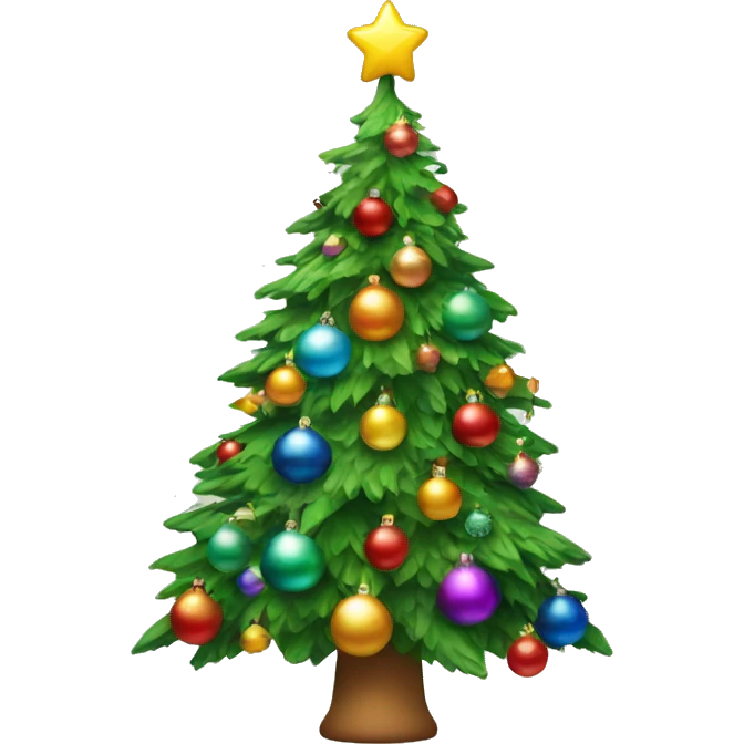 Christmas tree with colorful ornaments  emoji