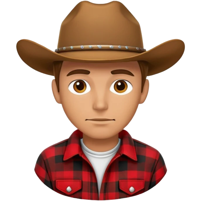 Cowboy with flannel  emoji