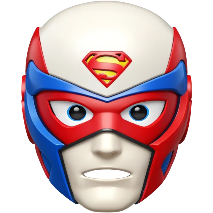 Superman power ranger mask on emoji