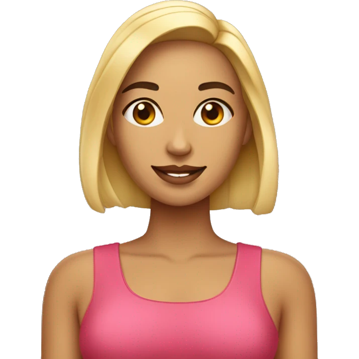 Mulher morena com iPhone  emoji