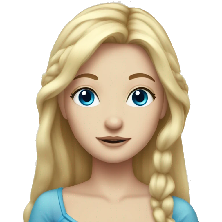 Blonde hair blue eyes fairy emoji