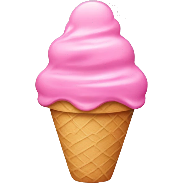 Pink ice cream  emoji