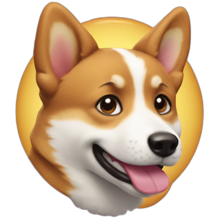 Uma corge pulando emoji
