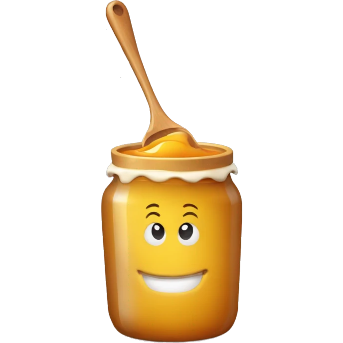 pot de miel avec miel qui coule emoji