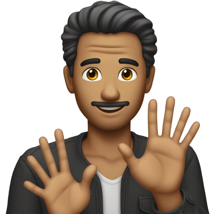 man with long nails emoji