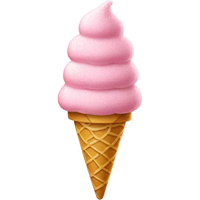 Pink ice cream with glitter sprinkles  emoji