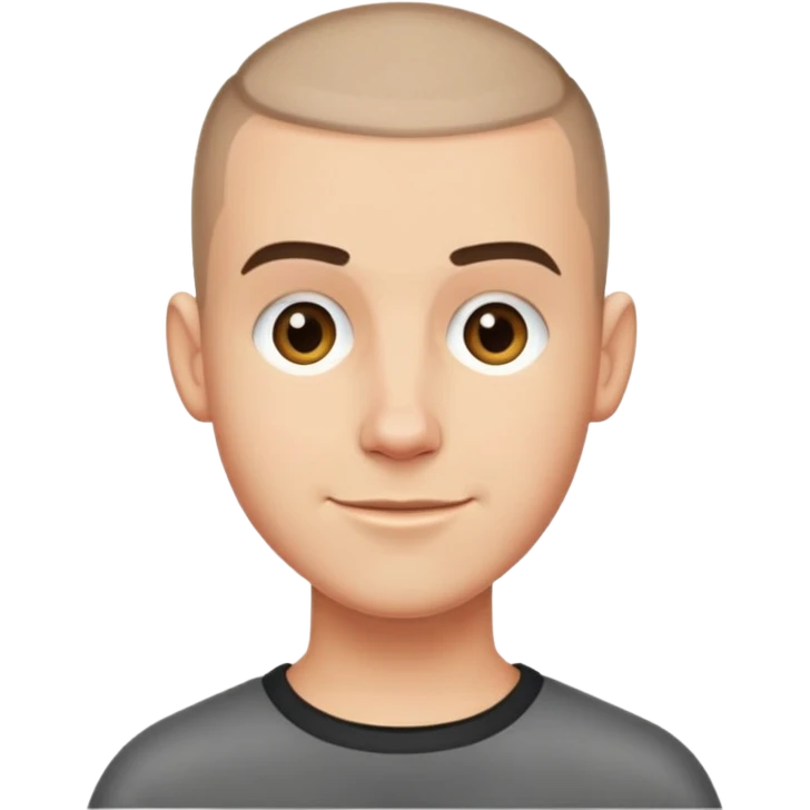 Rafe Cameron from Outer Banks, buzz cut, smirking, close-up face emoji