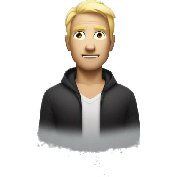 mysterious man and glowing white eyes emoji