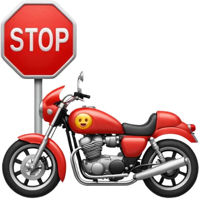 Vreau un emoji cu stop și sa fie împotriva motocicletelor sa fie interzise și cluburile de mc adică motociclete emoji