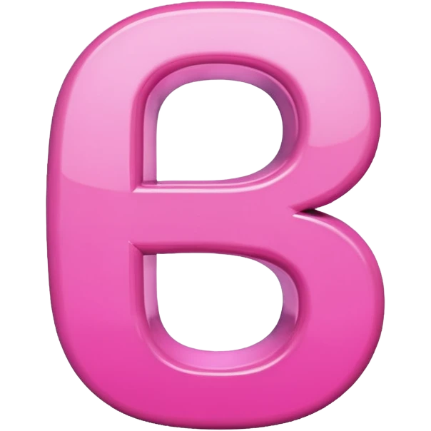 mix color pinks 3d letter p emoji