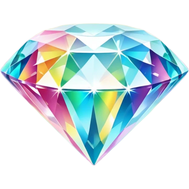 Cinematic Realistic Diamond Emoji, Brilliant and sparkling, with perfectly cut facets reflecting light in dazzling rainbows, resting upon a soft velvet background. The sharp, clean edges reflect light in every direction, creating a mesmerizing shine. Soft glowing outline, capturing the essence of timeless luxury and radiant beauty in a single, flawless diamond! emoji