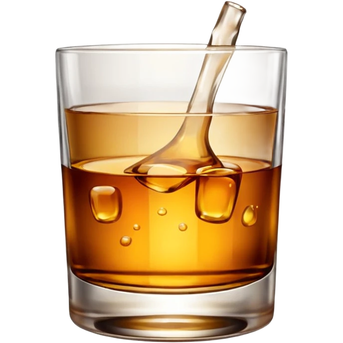 glass with whisky, white background, 16x16px emoji
