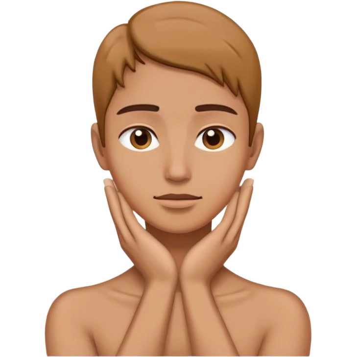 Person with hands closing neck emoji