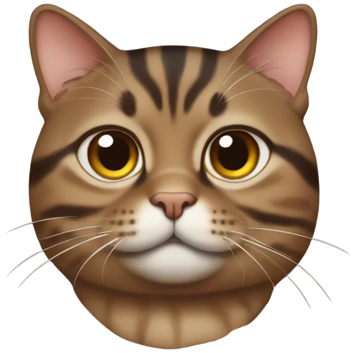fat brown tabby boy cat emoji