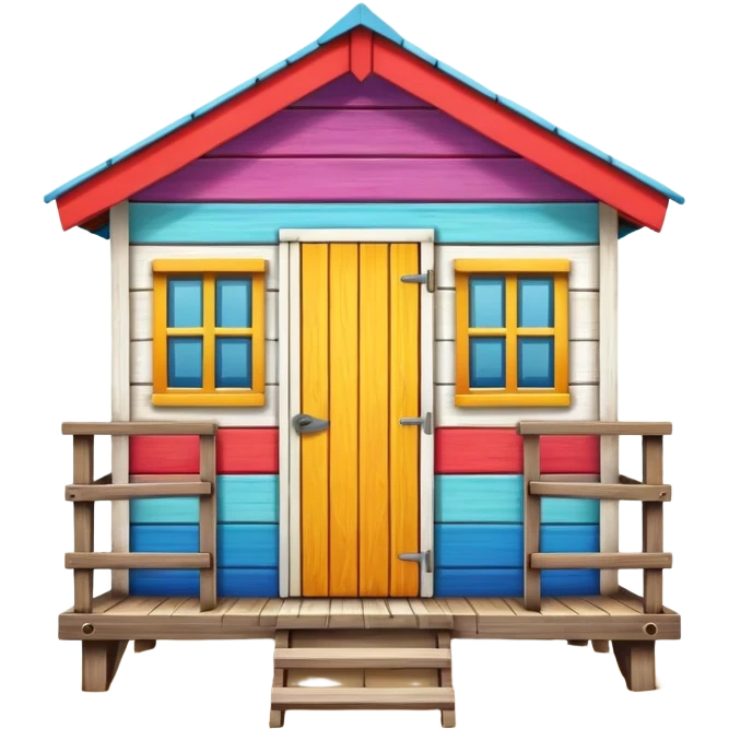 Beach hut emoji
