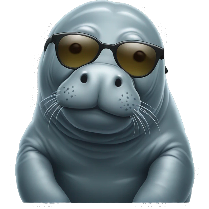 Manatee ￼wearing sunglasses  emoji