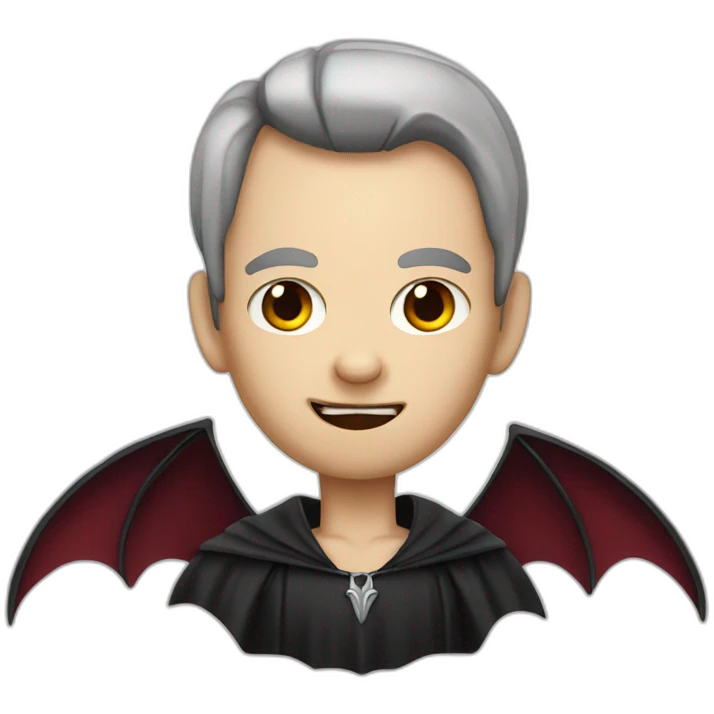 vampire with a bat wing ears emoji
