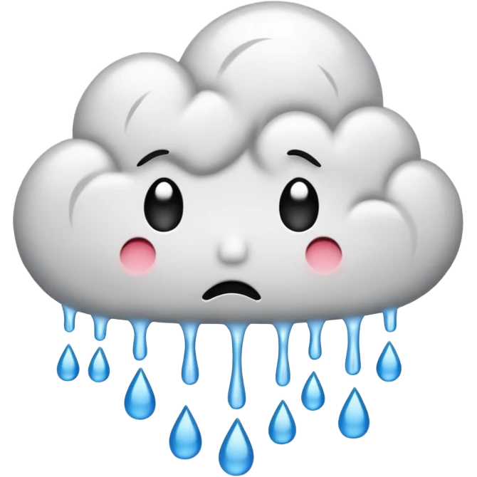 emo heart with a rain cloud above emoji