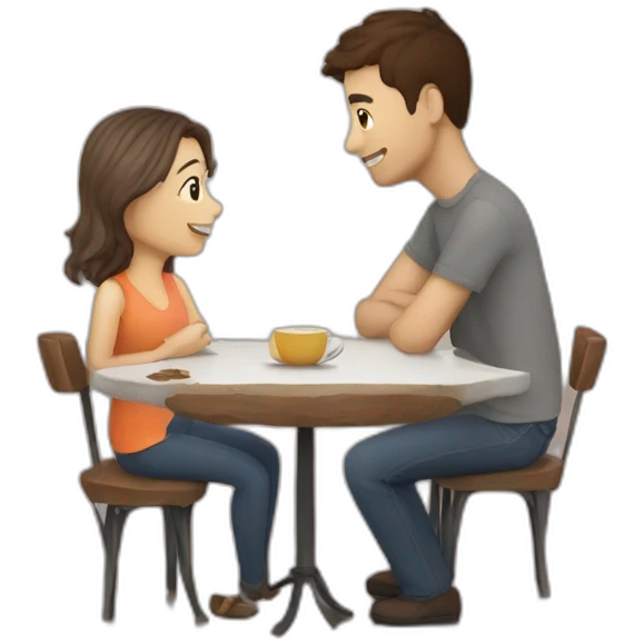 Meetup with someone over cafe emoji