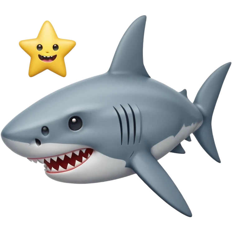 A shark with star emoji🦈⭐️ emoji