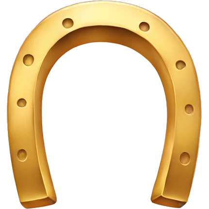 gold horseshoe luck emoji