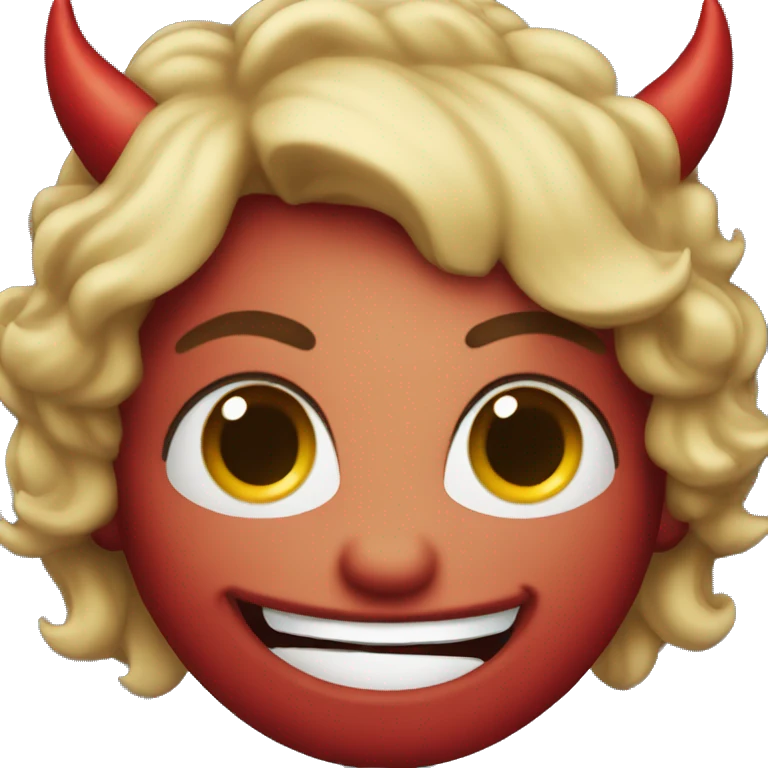 flirty devil emoji