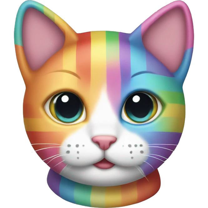 rainbow stripe cat emoji